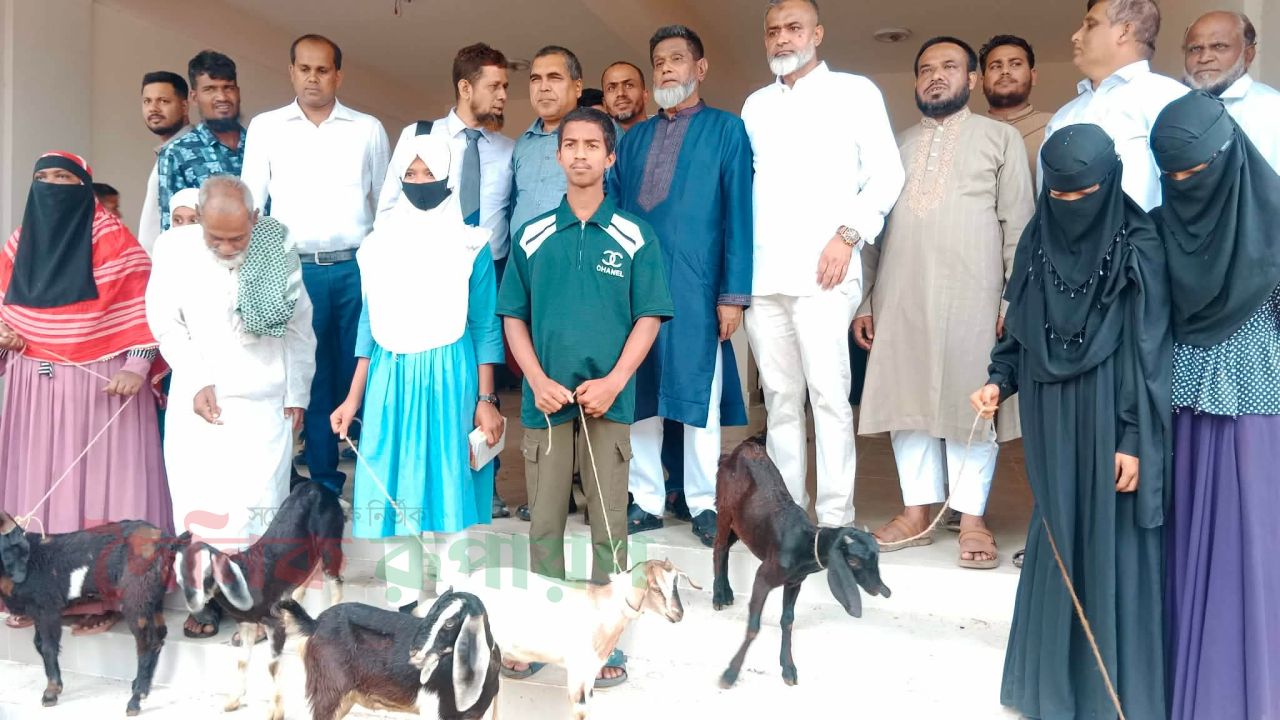 ব্রাহ্মণপাড়ায় অসহায় ও মেধাবী শিক্ষার্থীদের মাঝে ছাগল বিতরণ